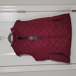 Brand New Burgandy Puffer Jacket with tags on